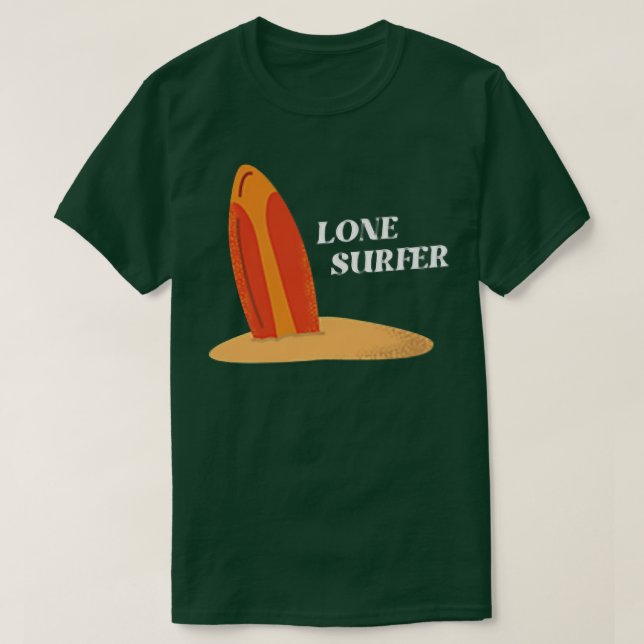 Skeleton Surfer Bleibe Chill T-Shirt (Design vorne)