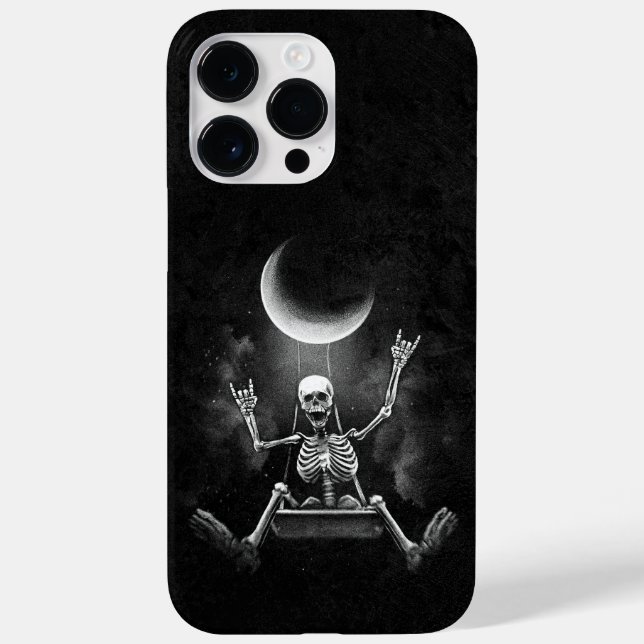 Skeleton Swinging Moon Case-Mate iPhone Hülle (Rückseite)