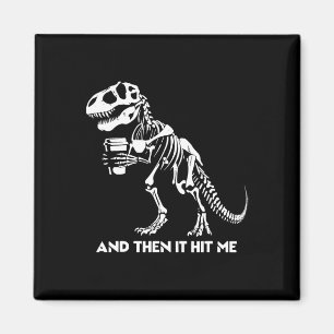 Skeleton T-rex Dinosaur Halloween Men Funny Magnet