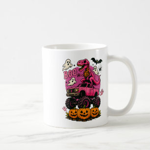 Skeleton T Rex Dinosaur Monster Truck Pumpkin Brea Kaffeetasse