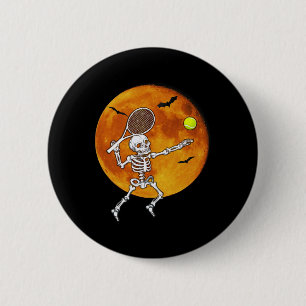 Skeleton Tennis Halloween Racket Ll Button