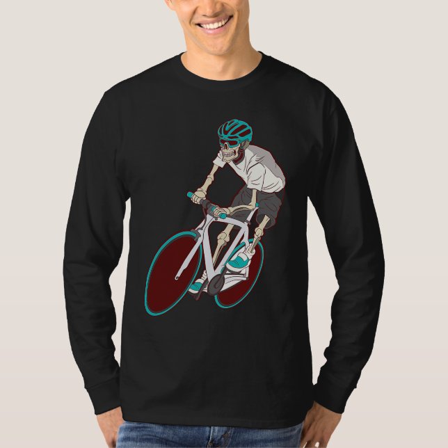 Skeleton that drives a road bike T-Shirt (Vorderseite)