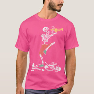 Skeleton Trumpeter Trumpet Player Music Lover T-Shirt