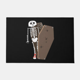 Skeleton und Coffin Halloween Design Fußmatte