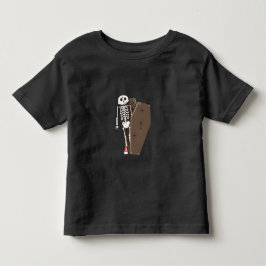 Skeleton und Coffin Halloween Design Kleinkind T-shirt