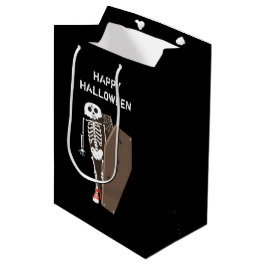 Skeleton und Coffin Halloween Design Mittlere Geschenktüte