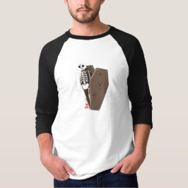 Skeleton und Coffin Halloween Design T-Shirt