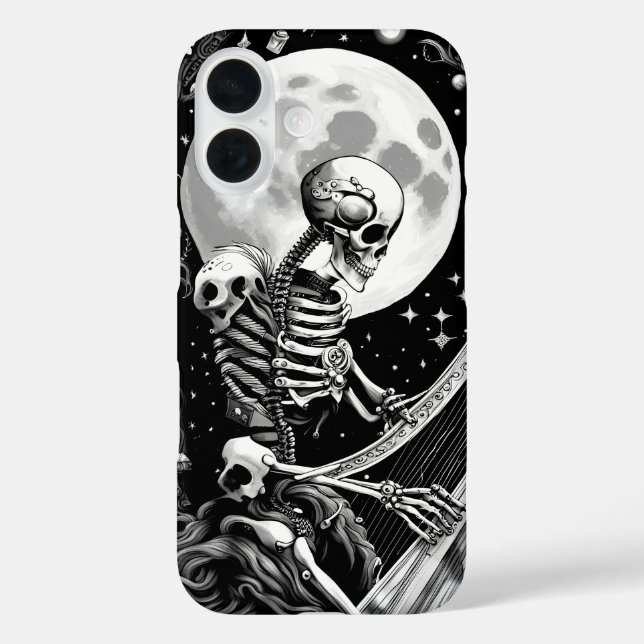 Skeleton und Harfe III Case-Mate iPhone Hülle (Rückseite)