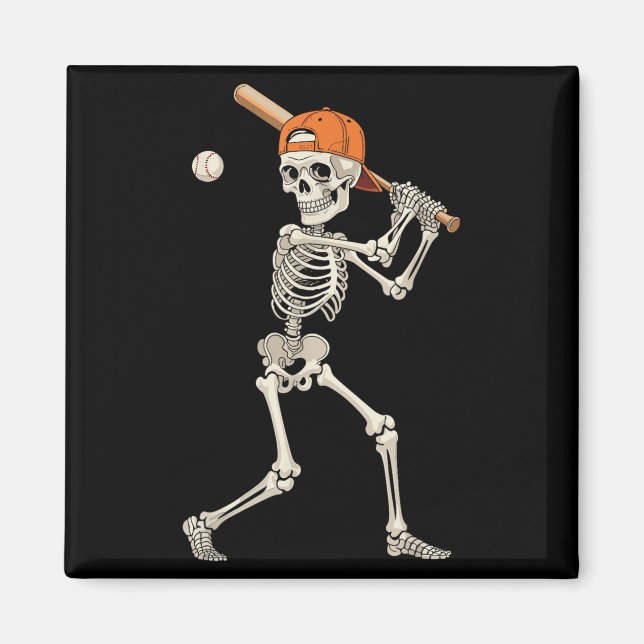Skeleton Vater Groovy Dada Halloween Kostümpocket Magnet (Vorne)