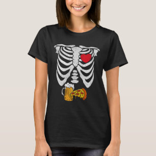 Skeleton Vater Halloween Pregnancy Couches Kostüme T-Shirt