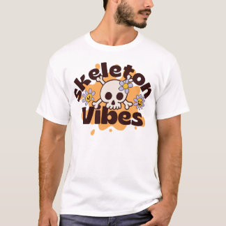 Skeleton Vibes Niedlich Skull Design T-Shirt