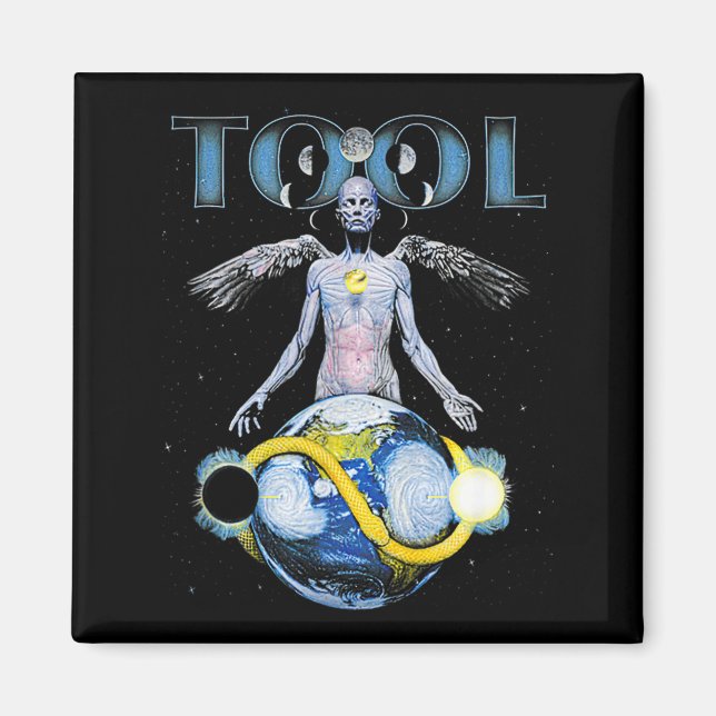 Skeleton Vintage Tool Shake Handyma Sarcastic Musi Magnet (Vorne)