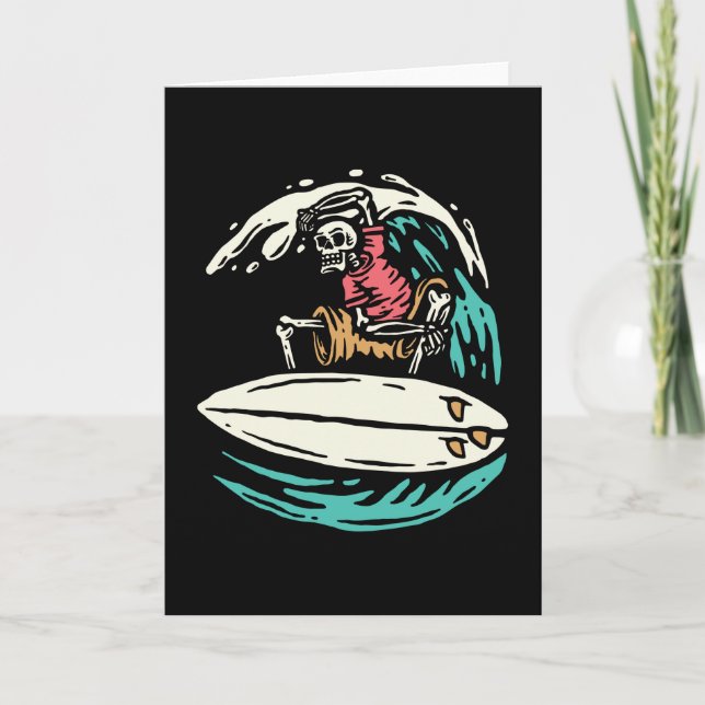 SKELETON WAVE RIDER SURF WAVES KARTE (Vorderseite)