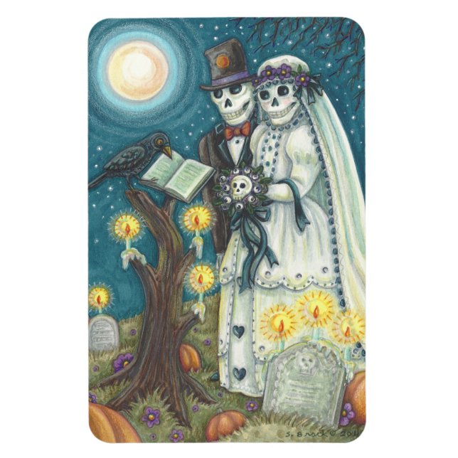 SKELETON WEDD IN FRIEDHOF MAGNET Rectangle (Vertikal)