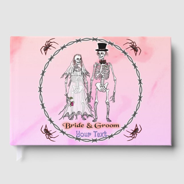 Skeleton Wedding Gästebuch (Vorderseite)