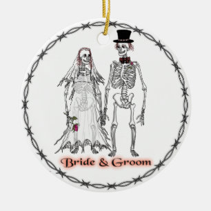 Skeleton Wedding Ornaments Keramik Ornament