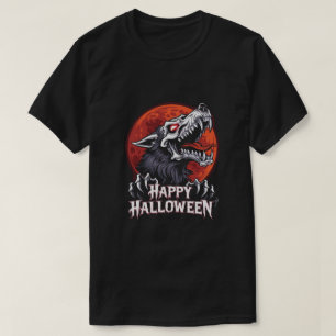 Skeleton Wolf: Glückliches Halloween T-Shirt