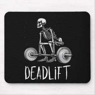 Skeleton Workout Halloween Weight Lifting Fitness Mousepad
