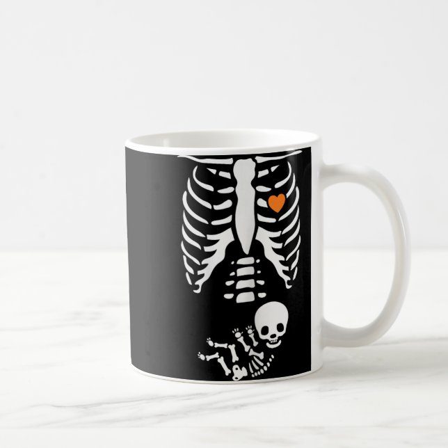 Skeleton Xray Halloween Costume Pregnant Women Mom Kaffeetasse (Rechts)