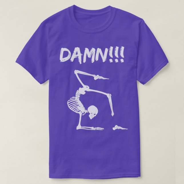 Skeleton Yoga-Fliege T-Shirt (Design vorne)