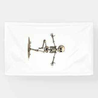 Skeleton Yoga � Funny Halloween Fitness Shirt Banner