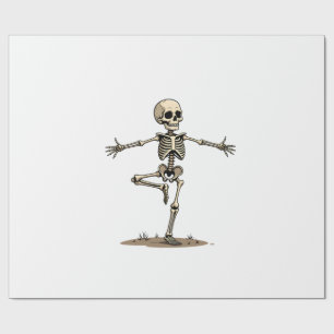 Skeleton Yoga � Lustiges Halloween Fitness-Shirt Geschenkpapier