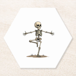 Skeleton Yoga – Lustiges Halloween Fitness-Shirt Untersetzer