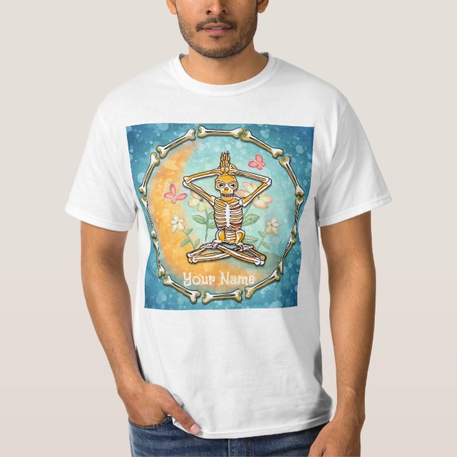 Skeleton Yoga T - Shirt (Vorderseite)