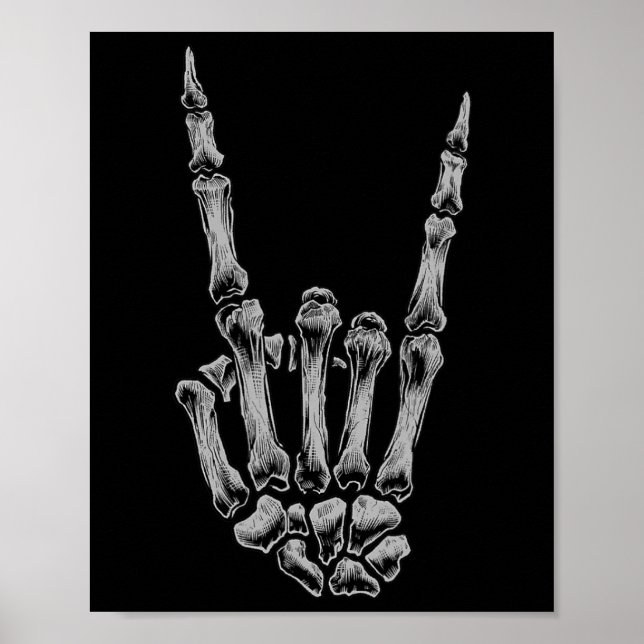Skeleton Zombie Poker Game Cards Halloween Poster (Vorne)