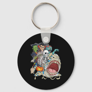 Skeleton Zombie Riding Mummy Shark Vampire Hallowe Schlüsselanhänger