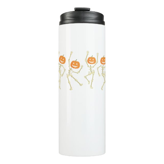 SkeletonFunny Tanzen-Skelett Halloween Thermosbecher (Vorderseite)