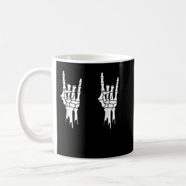 Skeletons Hand Holds Pastel Polka Dot Egg Happy E Kaffeetasse (Links)