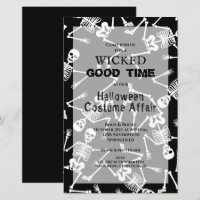 Skeletons Haushalt Halloween Einladungen