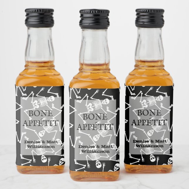 Skeletons Mini Alkoholflaschenetikett (Flaschen)