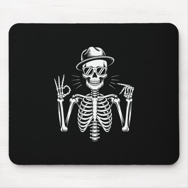 Skelett 67 Gebärdensprache Alpha Slang Gen 67. Num Mousepad (Vorne)