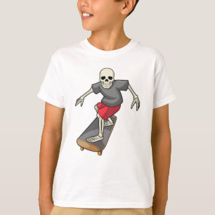 Skelett als Skater mit Skateboard T-Shirt
