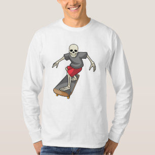 Skelett als Skater mit Skateboard T-Shirt
