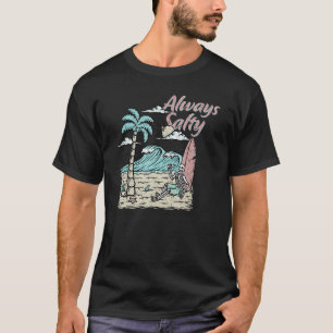 Skelett am Strand immer salzig Sommer Grafik T-Shirt
