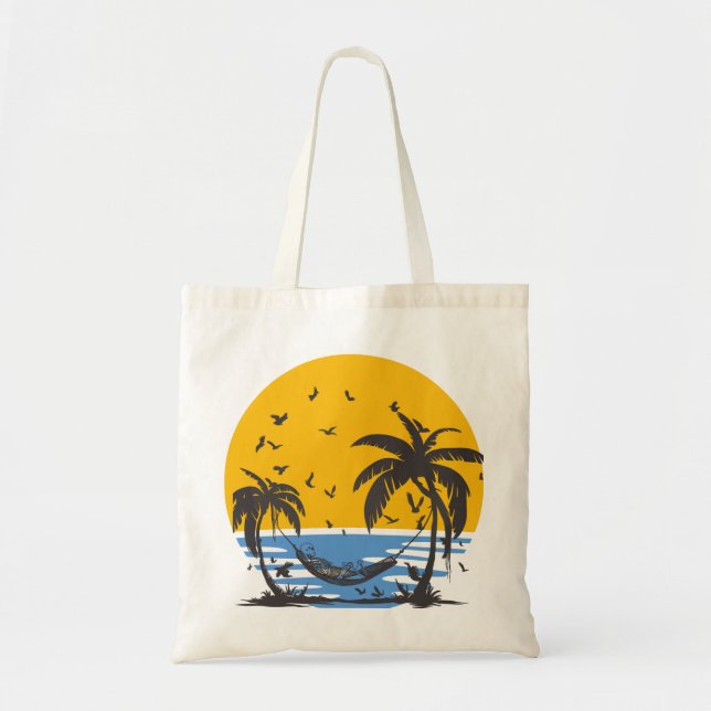 Skelett am Strand Tragetasche (Vorne)