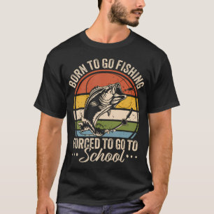 Skelett-Angler-Halloween-Kostüm-Angeln-Jungen Ki T-Shirt
