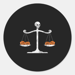 Skelett-Anwalt Halloween Sarkastischer Jurastudent Runder Aufkleber