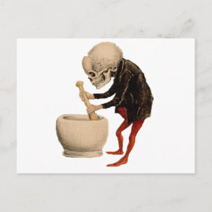 Skelett-Apotheke Postkarte