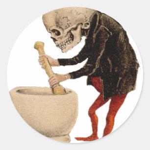 Skelett-Apotheke Runder Aufkleber