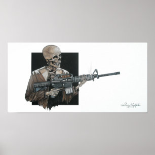Skelett AR-15 Poster