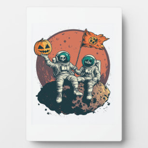 Skelett-Astronauten-Crew Fotoplatte