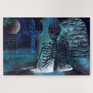 Skelett auf dem Friedhof Puzzle