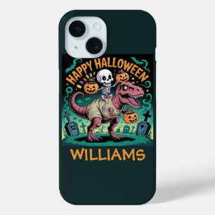 Skelett auf Mumien-T-Rex – Gruseliger Dino-Reiter Case-Mate iPhone Hülle