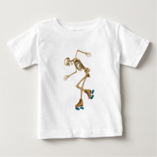Skelett auf Rollen-Skaten Baby T-shirt