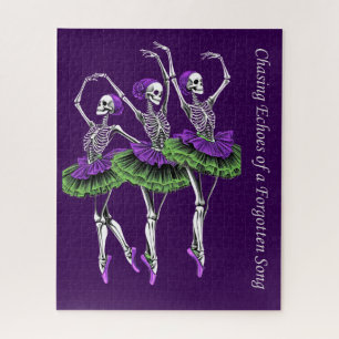 Skelett-Ballerina Lila Grün Jagende Echos Puzzle