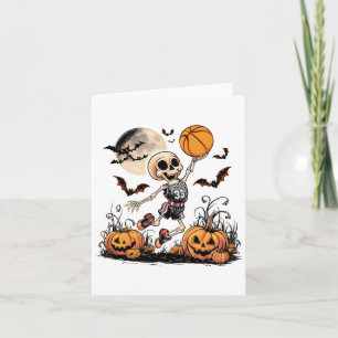 Skelett Basketball Halloween Men Boys Bas Karte